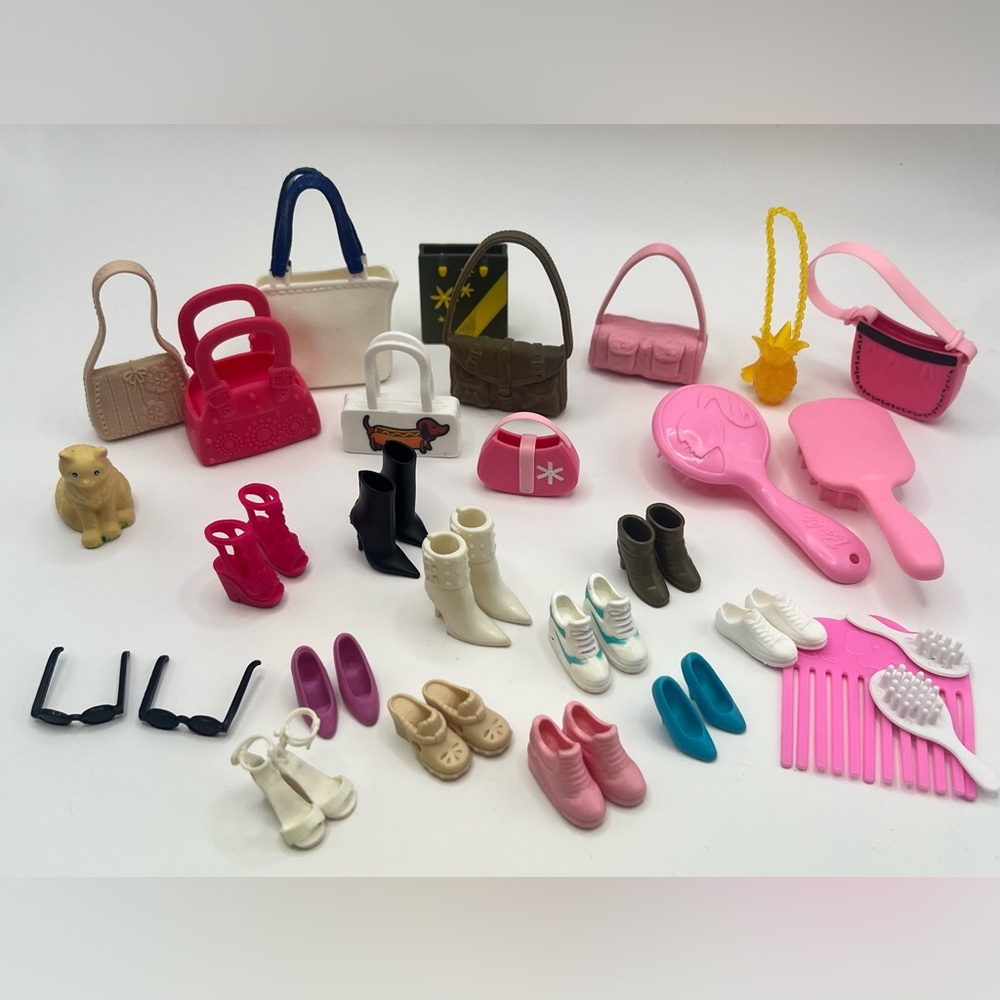 Doll-Colorful Kids Fashion Accessory Set (Fits Barbie)- Mox purse and shoe lot